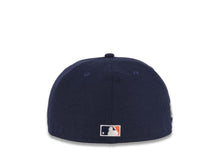 Load image into Gallery viewer, San Diego Padres New Era MLB 59FIFTY 5950 Fitted Cap Hat Light Navy Crown/Visor White/Orange Logo 2001 All-Star Game Side Patch Gray UV