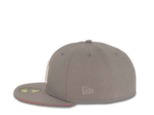 Load image into Gallery viewer, San Diego Padres New Era MLB 59FIFTY 5950 Fitted Cap Hat Gray Crown/Visor White Logo 1998 World Series Side Patch Orange UV