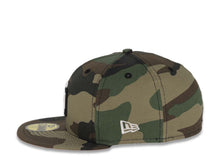 Load image into Gallery viewer, San Diego Padres New Era MLB 59FIFTY 5950 Fitted Cap Hat Camo Crown/Visor White/Black Logo 1998 World Series Side Patch Neon Orange UV
