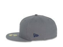 Load image into Gallery viewer, San Diego Padres New Era MLB 59FIFTY 5950 Fitted Cap Hat Gray Crown/Visor White Logo 1998 World Series Side Patch Gray UV