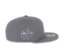 Load image into Gallery viewer, San Diego Padres New Era MLB 59FIFTY 5950 Fitted Cap Hat Gray Crown/Visor White Logo 1998 World Series Side Patch Gray UV