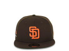 Load image into Gallery viewer, San Diego Padres New Era MLB 59FIFTY 5950 Fitted Cap Hat Brown Crown/Visor Orange Logo 1985 Padres Script Side Patch Green UV