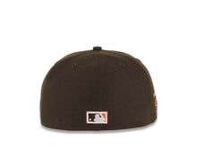 Load image into Gallery viewer, San Diego Padres New Era MLB 59FIFTY 5950 Fitted Cap Hat Brown Crown/Visor Orange Logo 1985 Padres Script Side Patch Green UV