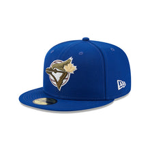 Load image into Gallery viewer, Toronto Blue Jays New Era MLB 59FIFTY 5950 Fitted Cap Hat Royal Blue Crown/Visor Olive Green Logo 10th Anniversary Side Patch (Botanical)