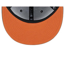 Load image into Gallery viewer, Atlanta Braves New Era MLB 59FIFTY 5950 Fitted Cap Hat Black Crown/Visor Metallic Brown/Orange Logo Orange UV (Metallic Pop)