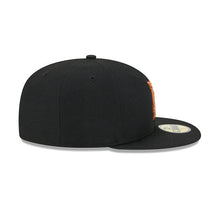 Load image into Gallery viewer, Los Angeles Dodgers New Era MLB 59FIFTY 5950 Fitted Cap Hat Black Crown/Visor Metallic Brown/ Orange Logo (Metallic Pop)