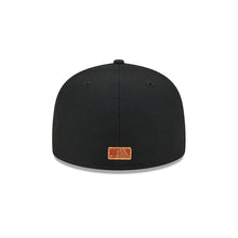 Load image into Gallery viewer, Los Angeles Dodgers New Era MLB 59FIFTY 5950 Fitted Cap Hat Black Crown/Visor Metallic Brown/ Orange Logo (Metallic Pop)