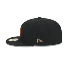 Load image into Gallery viewer, Los Angeles Dodgers New Era MLB 59FIFTY 5950 Fitted Cap Hat Black Crown/Visor Metallic Brown/ Orange Logo (Metallic Pop)