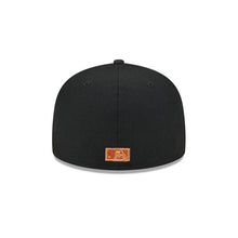 Load image into Gallery viewer, Florida Marlins New Era MLB 59FIFTY 5950 Fitted Cap Hat Black Crown/Visor Metallic Brown/Orange Logo (Metallic Pop)