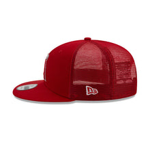 Load image into Gallery viewer, Los Angeles Anaheim Angels New Era MLB 9FIFTY 950 Trucker Mesh Snapback Cap Hat Red Crown/Visor Team Color Logo