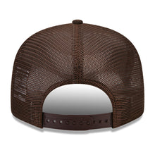 Load image into Gallery viewer, (Youth) San Diego Padres New Era MLB Kid 9FIFTY 950 Trucker Mesh Snapback Cap Hat Brown Crown/Visor Yellow Logo