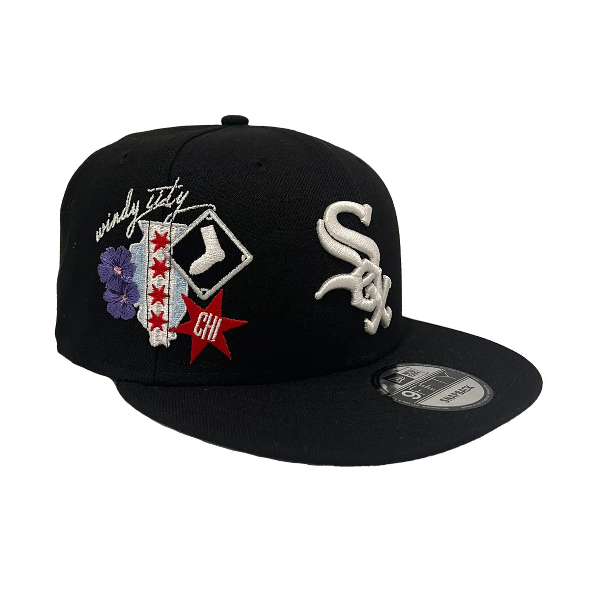 Chicago White Sox New Era MLB 9Fifty 950 Snapback Cap Hat Black Crown –  Capland