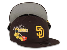 Load image into Gallery viewer, San Diego Padres New Era MLB 9FIFTY 950 Snapback Cap Hat Brown Crown/Visor Yellow Logo (Icon)