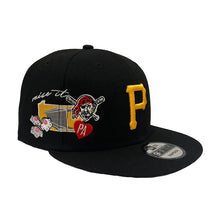 Load image into Gallery viewer, Pittsburgh Pirates New Era MLB 9FIFTY 950 Snapback Cap Hat Black Crown/Visor Yellow Logo (Icon)