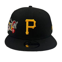 Load image into Gallery viewer, Pittsburgh Pirates New Era MLB 9FIFTY 950 Snapback Cap Hat Black Crown/Visor Yellow Logo (Icon)