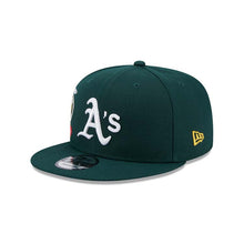 Load image into Gallery viewer, Oakland A's Athletics New Era MLB 9FIFTY 950 Snapback Cap Hat Dark Green Crown/Visor White Logo Gray UV (Icon)