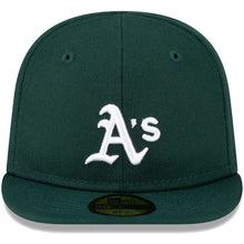 Load image into Gallery viewer, (Infant) Oakland A's Athletics New Era MLB 59FIFTY 5950 Fitted Cap Hat Dark Green Crown/Visor White Logo (My 1st First)