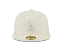 Load image into Gallery viewer, Los Angeles Dodgers New Era MLB 59FIFTY 5950 Fitted Cap Hat Cream Crown/Visor Cream Logo (Color Pack)