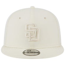 Load image into Gallery viewer, San Diego Padres New Era MLB 9FIFTY 950 Snapback Cap Hat Cream Crown/Visor Cream Logo (Color Pack)
