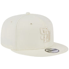 Load image into Gallery viewer, San Diego Padres New Era MLB 9FIFTY 950 Snapback Cap Hat Cream Crown/Visor Cream Logo (Color Pack)