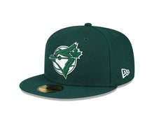Load image into Gallery viewer, Toronto Blue Jays New Era MLB 59FIFTY 5950 Fitted Cap Hat Dark Green Crown/Visor White/Dark Green Logo