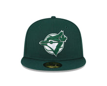 Load image into Gallery viewer, Toronto Blue Jays New Era MLB 59FIFTY 5950 Fitted Cap Hat Dark Green Crown/Visor White/Dark Green Logo