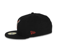 Load image into Gallery viewer, San Diego Padres New Era MLB 59FIFTY 5950 Fitted Cap Hat Black Crown/Visor Red/Green Swinging Friar Logo 40th Anniversary Side Patch Green UV