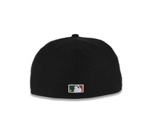 Load image into Gallery viewer, San Diego Padres New Era MLB 59FIFTY 5950 Fitted Cap Hat Black Crown/Visor Red/Green Swinging Friar Logo 40th Anniversary Side Patch Green UV