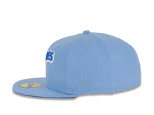 Load image into Gallery viewer, San Diego Padres New Era MLB 59FIFTY 5950 Fitted Cap Hat Sky Blue Crown/Visor Royal Blue/Metallic Silver Script Logo 25th Anniversary Side Patch