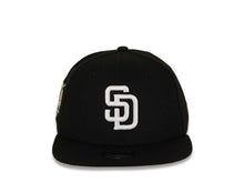 Load image into Gallery viewer, (Youth) San Diego Padres New Era MLB 9FIFTY 950 Snapback Cap Hat Black Crown/Visor White Logo 40th Anniversary Side Patch Gray UV