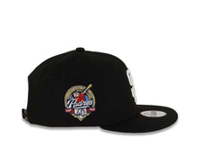 Load image into Gallery viewer, (Youth) San Diego Padres New Era MLB 9FIFTY 950 Snapback Cap Hat Black Crown/Visor White Logo 40th Anniversary Side Patch Gray UV