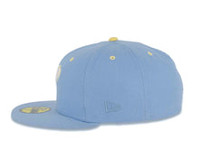 Load image into Gallery viewer, San Diego Padres New Era MLB 59FIFTY 5950 Fitted Cap Hat Sky Blue Crown/Visor Glow White/Light Yellow P Logo 40th Anniversary Side Patch Yellow UV