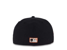 Load image into Gallery viewer, San Diego Padres New Era MLB 59FIFTY 5950 Fitted Cap Hat Navy Crown/Visor Orange/Brown/White NL National League Logo SD Side Patch Green UV
