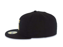 Load image into Gallery viewer, San Diego Padres New Era MLB 59FIFTY 5950 Fitted Cap Hat Black Crown/Visor Metallic Gold Pacific Coast League PCL S Logo Black UV