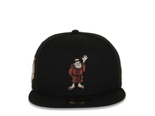 Load image into Gallery viewer, San Diego Padres New Era MLB 59FIFTY 5950 Fitted Cap Hat Black Crown/Visor Maroon/Gold/Black Waving Friar Logo 40th Anniversary Side Patch Gray UV