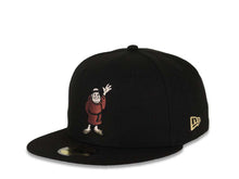 Load image into Gallery viewer, San Diego Padres New Era MLB 59FIFTY 5950 Fitted Cap Hat Black Crown/Visor Maroon/Gold/Black Waving Friar Logo 40th Anniversary Side Patch Gray UV