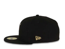 Load image into Gallery viewer, San Diego Padres New Era MLB 59FIFTY 5950 Fitted Cap Hat Black Crown/Visor Maroon/Gold/Black Waving Friar Logo 40th Anniversary Side Patch Gray UV