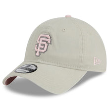 Load image into Gallery viewer, San Francisco Giants New Era MLB 9TWENTY 920 Adjustable Cap Hat Stone Crown/Visor Pink/Gray Logo Mother's Day 2023 Side Patch Pink UV