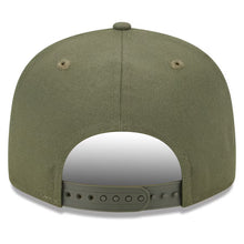 Load image into Gallery viewer, San Diego Padres New Era MLB 9FIFTY 950 Snapback Cap Hat Olive Green Crown/Visor Black Logo American Flag (2023 Armed Forces Day)