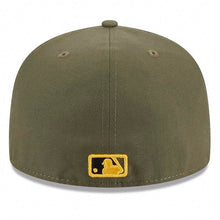 Load image into Gallery viewer, (Youth) New York Yankees New Era MLB 59FIFTY 5950 Fitted Kid Cap Hat Olive Green Crown/Visor Black Logo (2023 Armed Forces Day)