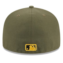 Load image into Gallery viewer, (Youth) Los Angeles Dodgers New Era MLB 59FIFTY 5950 Kids Fitted Cap Hat Olive Green Crown/Visor Black Logo American Flag (2023 Armed Forces Day)