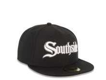 Load image into Gallery viewer, Chicago White Sox New Era MLB 59FIFTY 5950 Fitted Cap Hat Black Crown/Visor White Southside Text/Script Logo (City Connect)