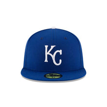 Load image into Gallery viewer, (Youth) Kansas City Royals New Era MLB 59FIFTY 5950 Kids Fitted Cap Hat Royal Blue Crown/Visor White Logo