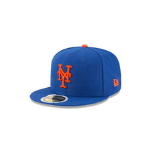 Load image into Gallery viewer, (Youth) New York Mets New Era MLB 59FIFTY 5950 Kids Fitted Cap Hat Royal Blue Crown/Visor Orange Logo