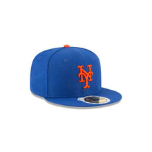 Load image into Gallery viewer, (Youth) New York Mets New Era MLB 59FIFTY 5950 Kids Fitted Cap Hat Royal Blue Crown/Visor Orange Logo