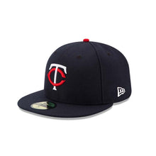 Load image into Gallery viewer, (Youth) Minnesota Twins New Era MLB 59FIFTY 5950 Kids Fitted Cap Hat Navy Blue Crown/Visor White/Red Logo