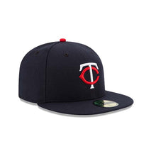 Load image into Gallery viewer, (Youth) Minnesota Twins New Era MLB 59FIFTY 5950 Kids Fitted Cap Hat Navy Blue Crown/Visor White/Red Logo
