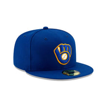 Load image into Gallery viewer, (Youth) Milwaukee Brewers New Era MLB 59FIFTY 5950 Kids Fitted Cap Hat Royal Blue Crown/Visor Team Color Logo