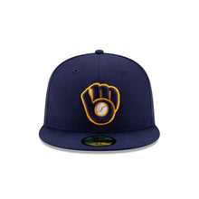 Load image into Gallery viewer, (Youth) Milwaukee Brewers New Era MLB 59FIFTY 5950 Kids Fitted Cap Hat Navy Blue Crown/Visor Team Color Logo