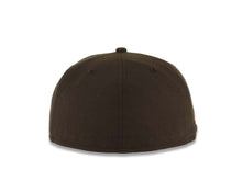 Load image into Gallery viewer, San Diego Padres New Era MLB 59FIFTY 5950 Fitted Cap Hat Brown Crown/Visor Yellow/Orange Cooperstown Logo 1984 World Series Side Patch Green UV